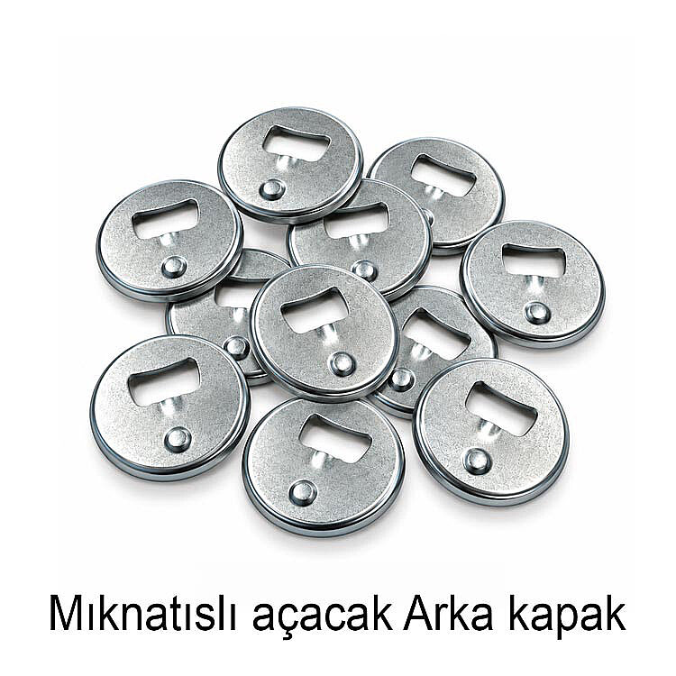 Yuvarlak Magnetli Açacak Buton Malzeme Seti 50mm - 100 Adet - 7