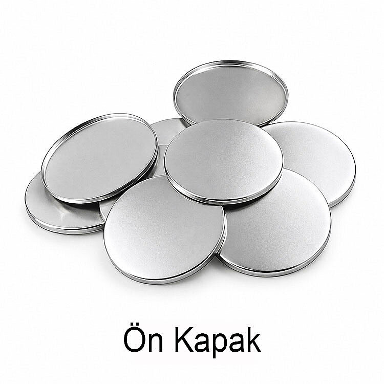 Yuvarlak Rozet Malzeme Seti 44mm - 100 Adet - 5