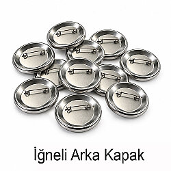 Yuvarlak Rozet Malzeme Seti 44mm - 100 Adet - 6