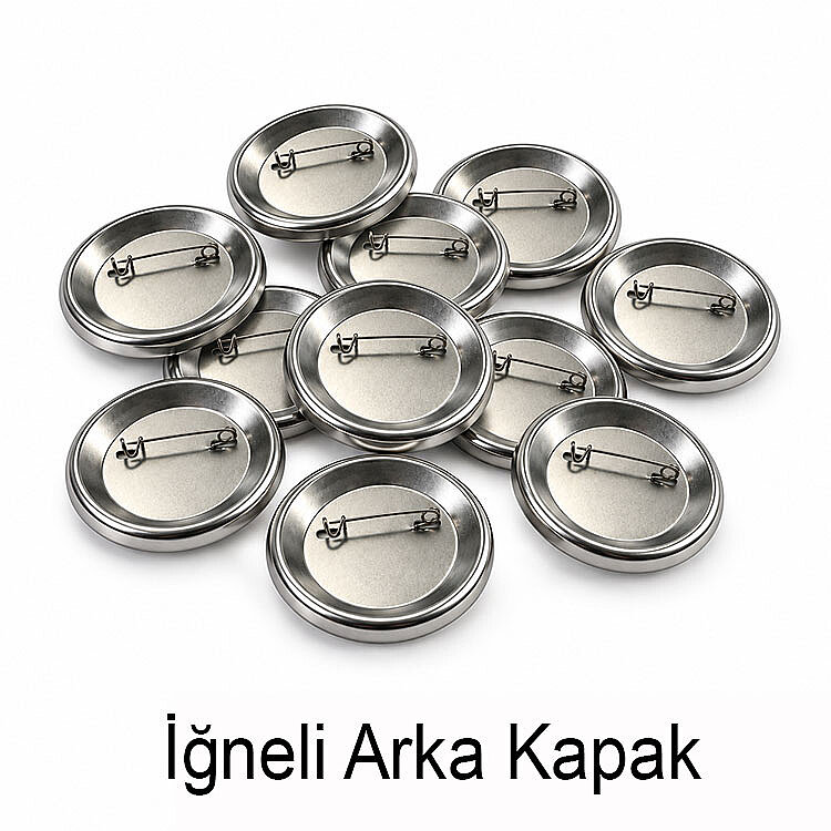 Yuvarlak Rozet Malzeme Seti 44mm - 100 Adet - 6